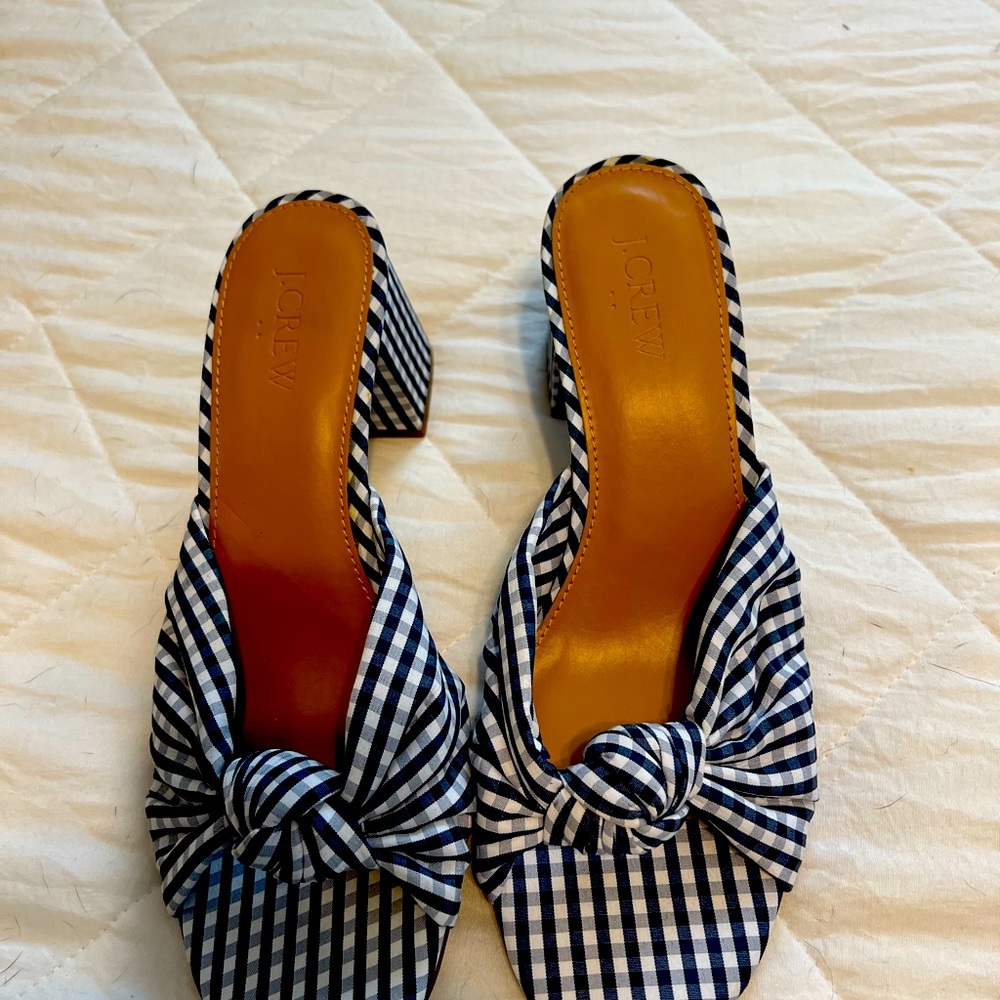 J Crew platform plaid shoes